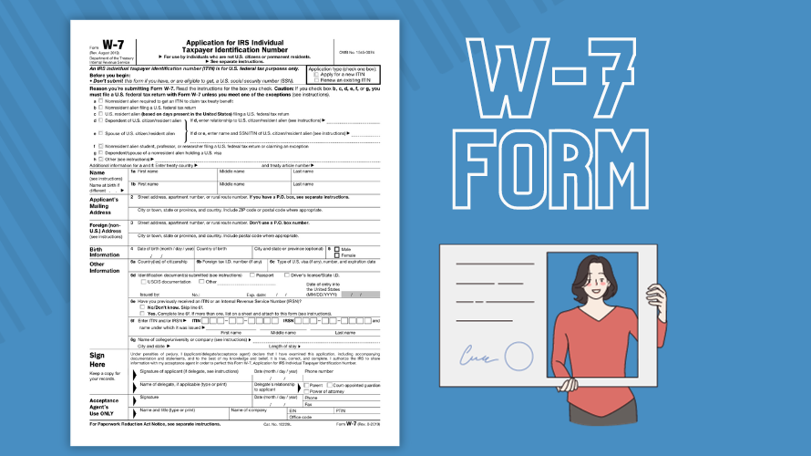 Irs W 7 Application Form Printable - Printable Forms Free Online